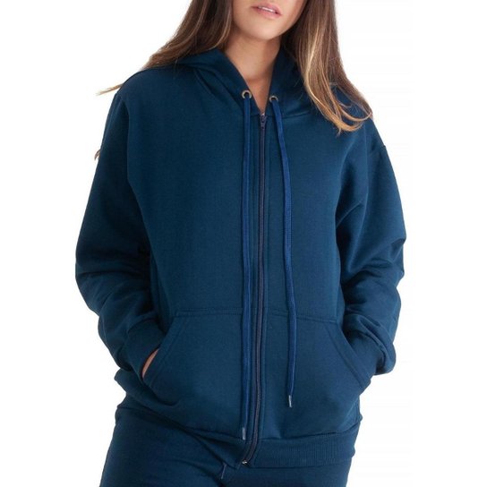 Blusa Moletom Feminino Com Ziper Blusa Moletom Feminino Canguru