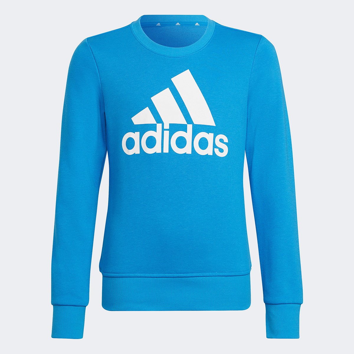 Blusa Moletom Infantil Adidas Essentials Menina - Azul+Branco Menor preço em Blusa Moletom Infantil Adidas Essentials Menina - Azul+Branco