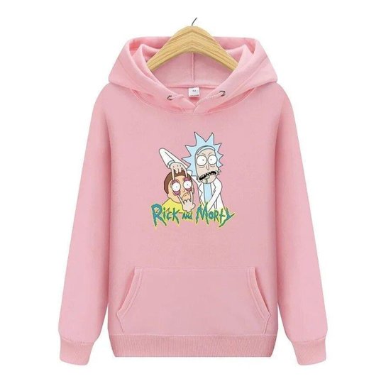 Blusa Moletom Infantil Canguru Rick And Morty Em Algodão Zattini