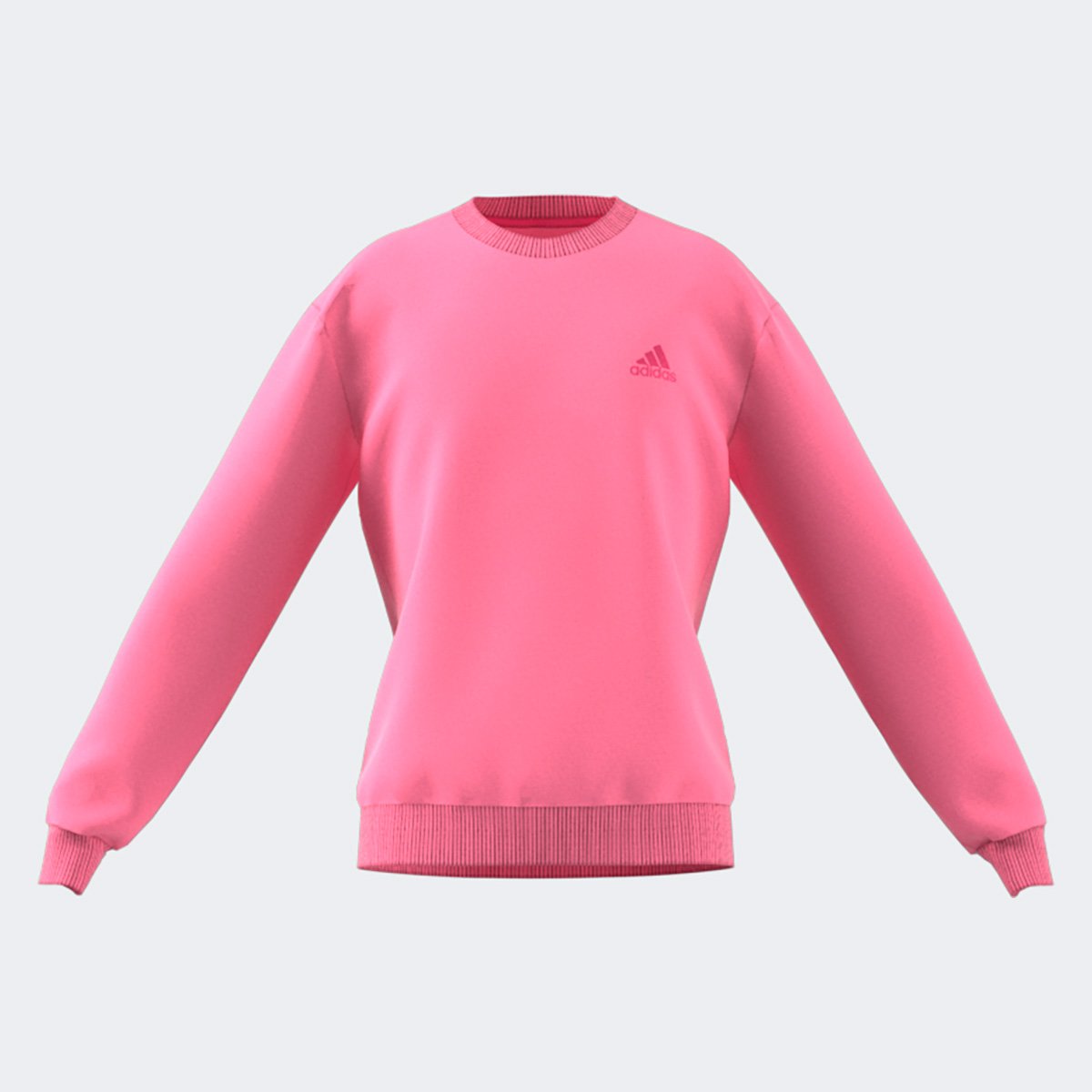 Blusa Moletom Juvenil Adidas Lounge Feminina - Rosa+Pink Menor preço em Blusa Moletom Juvenil Adidas Lounge Feminina - Rosa+Pink