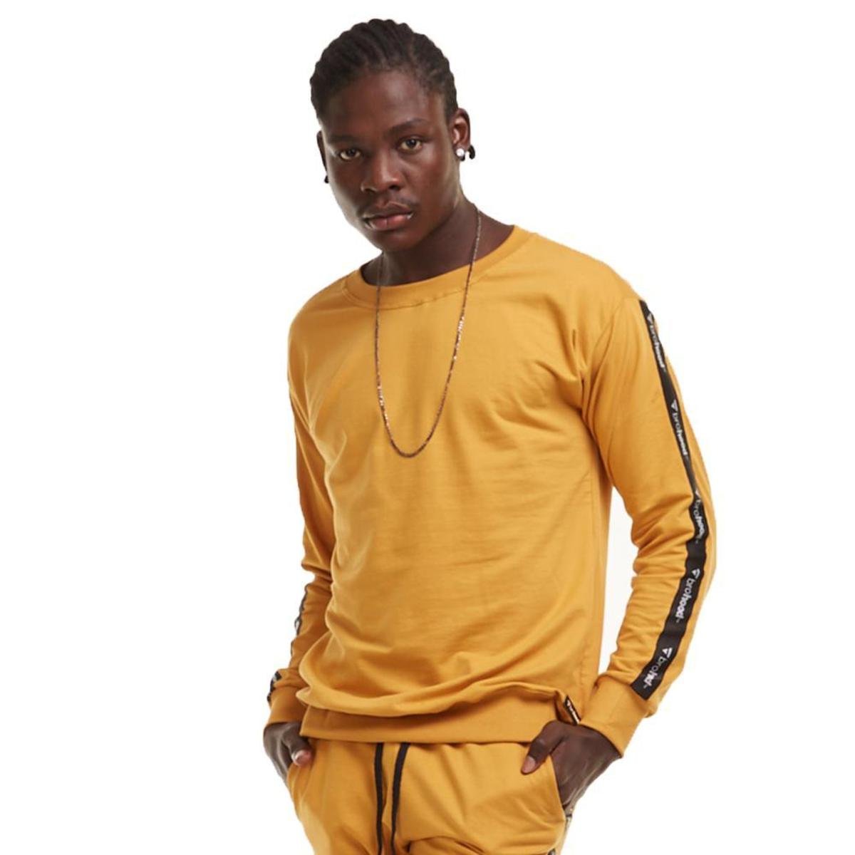 Blusa Moletom Masculina Brohood Amarelo Menor preço em Blusa Moletom Masculina Brohood Amarelo