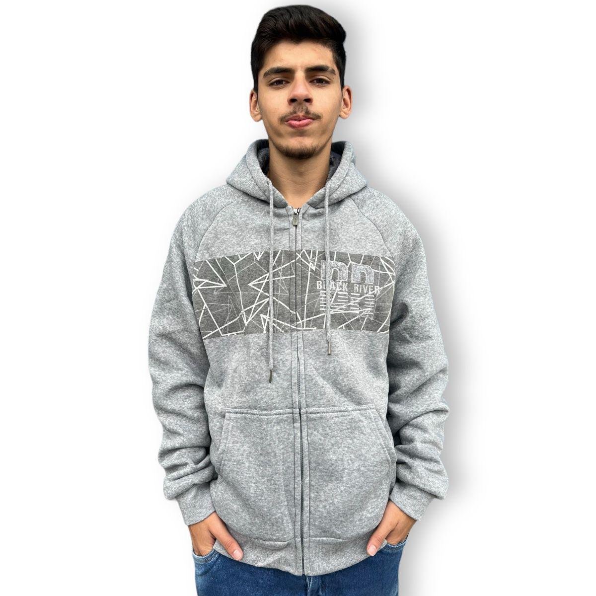 Blusa Moletom Masculina Casaco Pelo Por Dentro Aberta Capuz Zattini