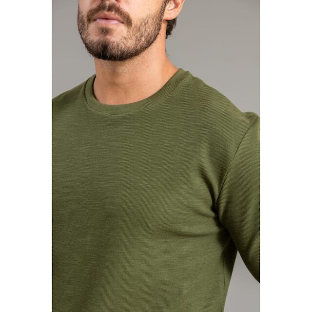 Blusa Moletom Masculina Manga Longa Texturizada Dialogo