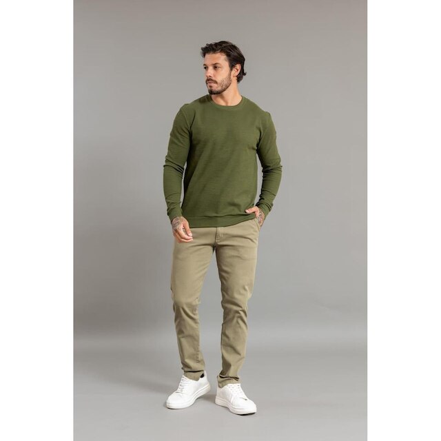 Blusa Moletom Masculina Manga Longa Texturizada Dialogo