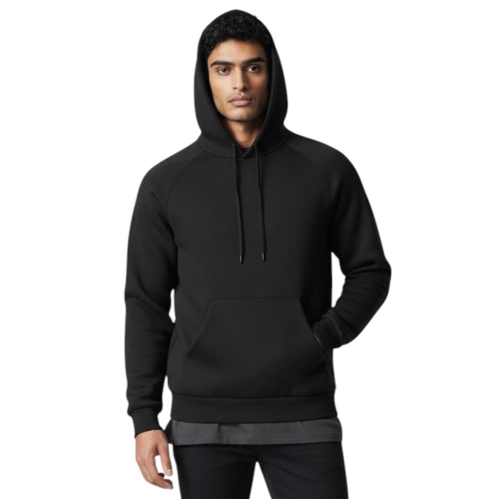 Blusa Moletom Masculino 3 Cabos Grosso Premium Com Capuz ABY