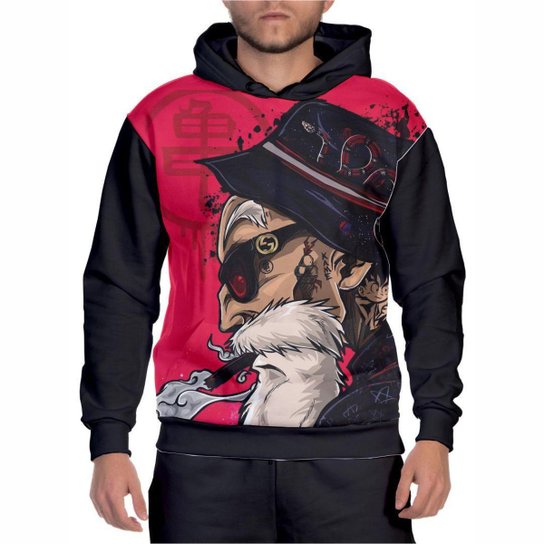 Blusa Moletom Masculino Estampado Mestre Kame Dragon Ball Casaco