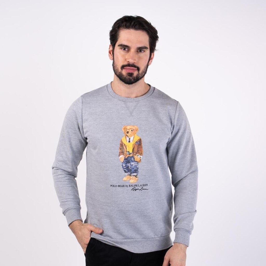 Blusa Moletom RL Bear Fleece Cinza