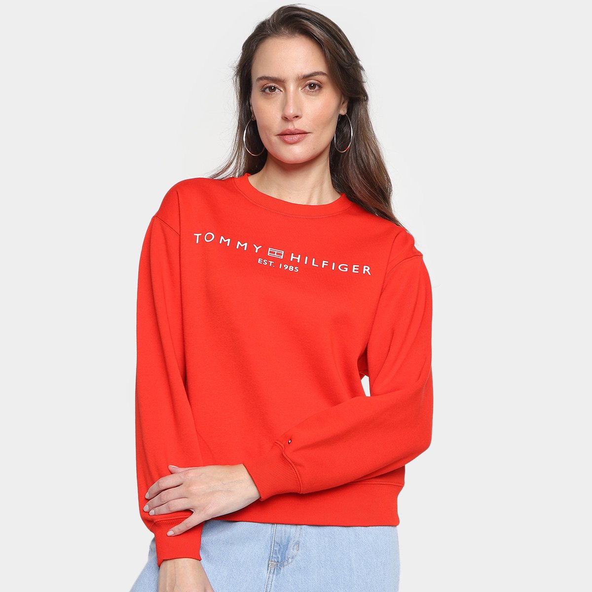 Casaco Moletom Conjunto Moletom Feminino Tommy Hilfiger Calça