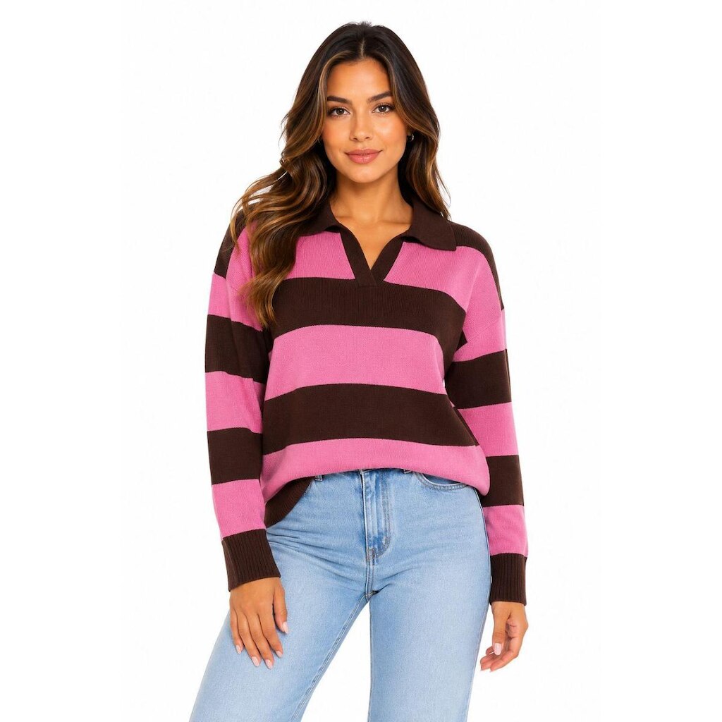 Blusa Moletom Tricot D Bell Outlet Fashion Rosa