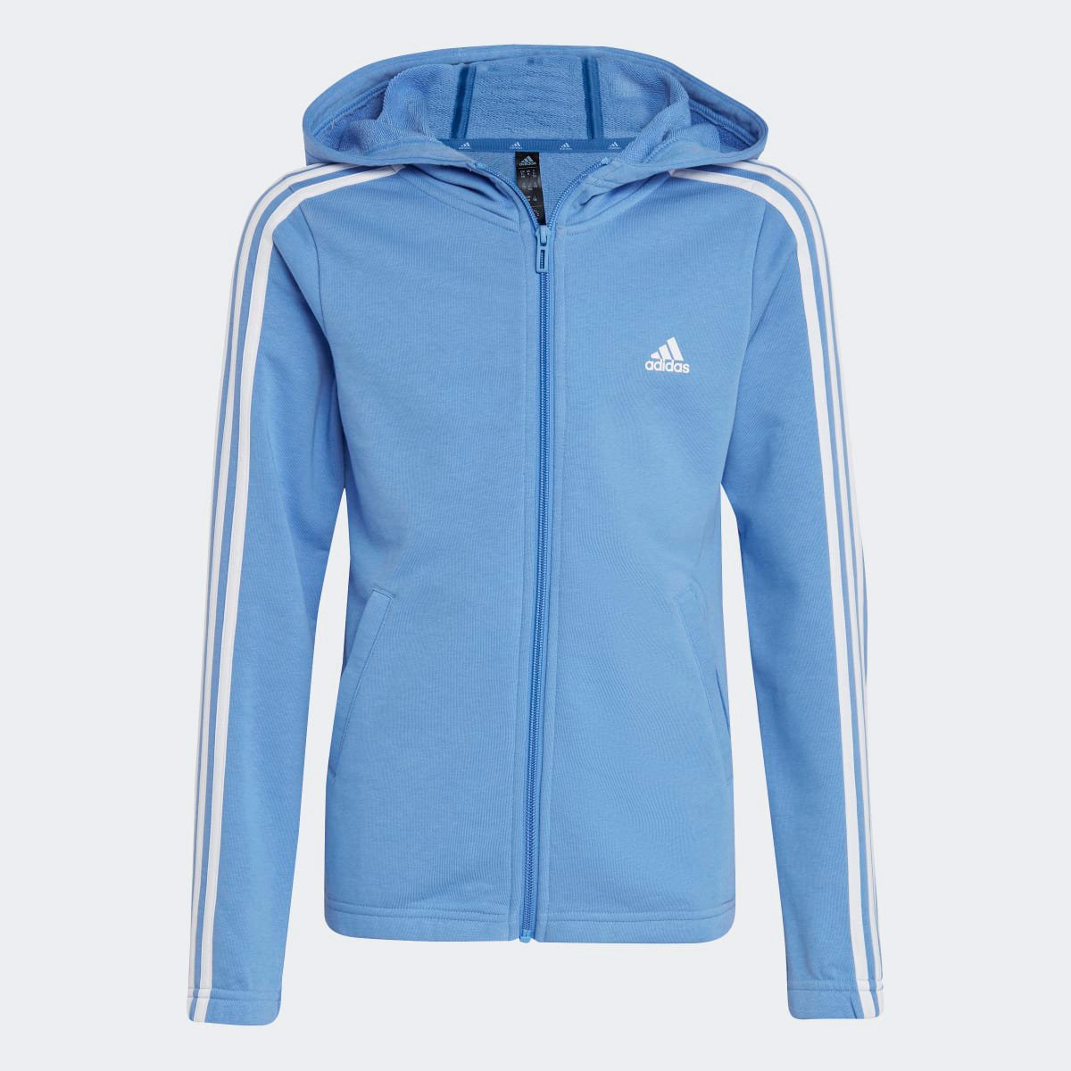 Blusa Moleton Infantil Adidas Essentials 3-Stripes Full-Zip Feminina Menor preço em Blusa Moleton Infantil Adidas Essentials 3-Stripes Full-Zip Feminina