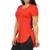 Blusa Mullet Academia Blusinha Gola Redonda Feminina - Vermelho