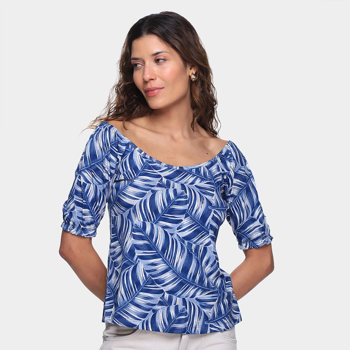 Blusa Naif Ombro a Ombro Feminina Menor preço em Blusa Naif Ombro a Ombro Feminina