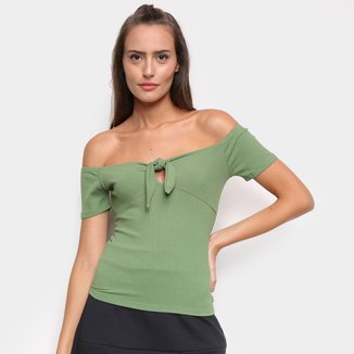 Blusa Onbongo Ombro a Ombro Lisa Feminina