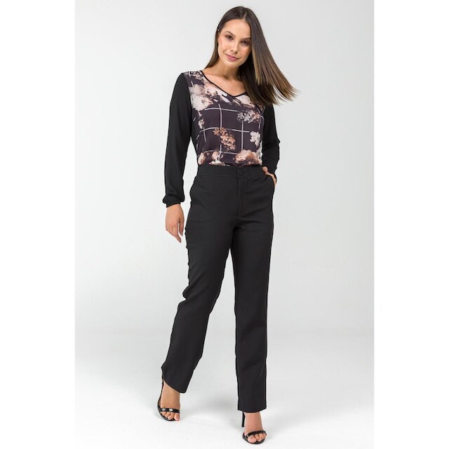 Blusa PKS Decote V Estampa Floral-P