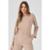 Blusa PKS Manga Longa Decote Bordado Bege-M - Bege