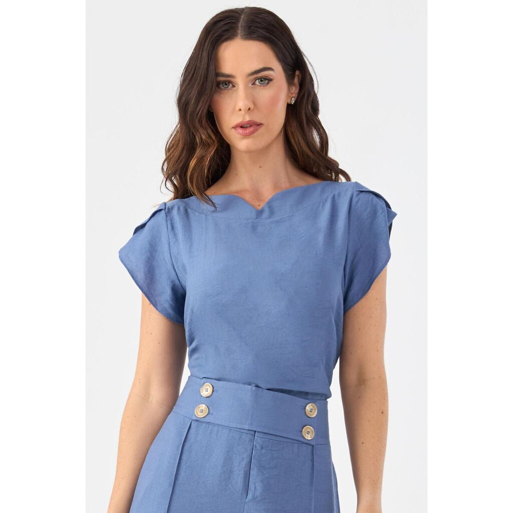 Blusa PKS Viscose Azul