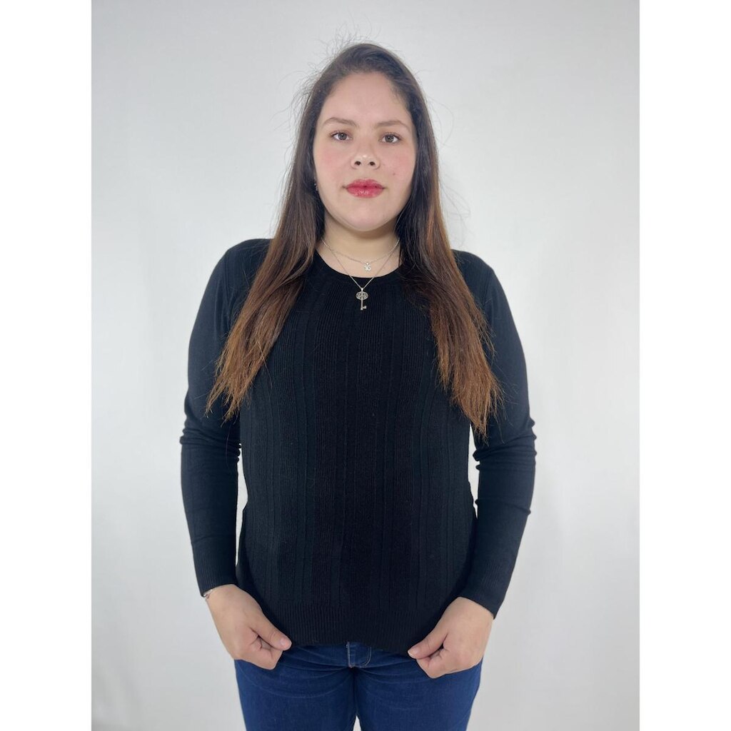 Blusa plus femenina Gola redonda 658075