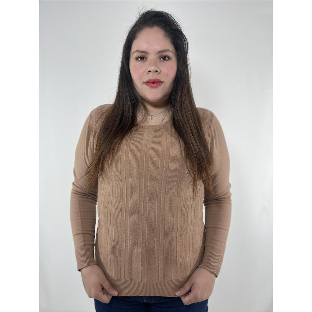 Blusa plus femenina Gola redonda 658075