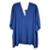 Blusa Plus Size Elegante com Decote V e Amarração nas Costas - Tamanhos G6 e G7 - Marinho