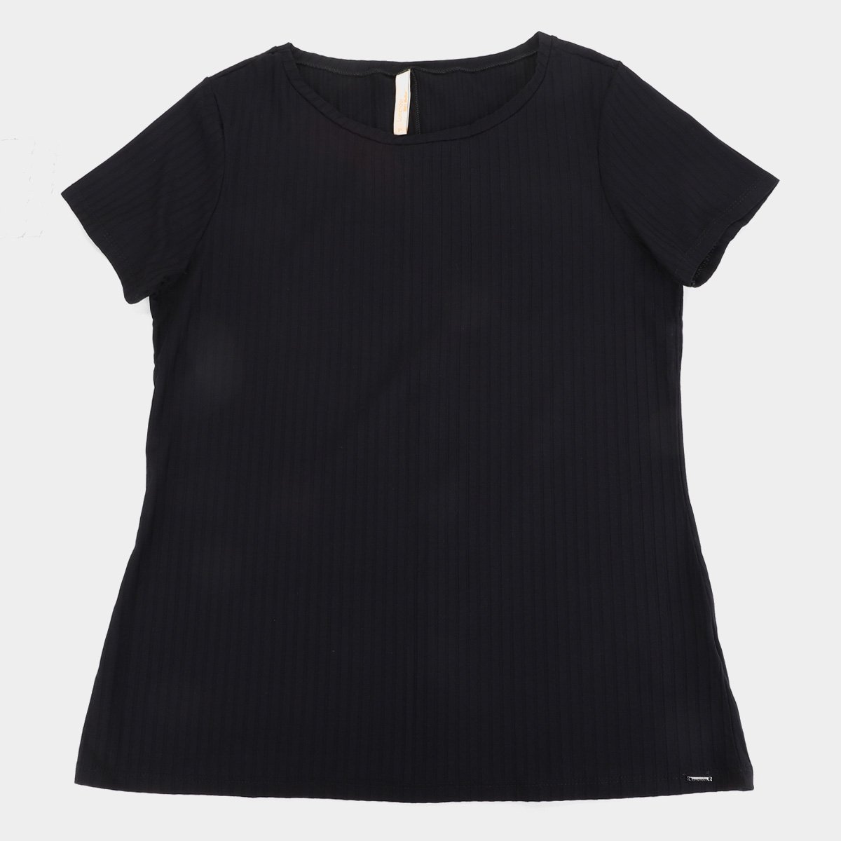Blusa Plus Size Lunender Canelada Feminina - Preto Menor preço em Blusa Plus Size Lunender Canelada Feminina - Preto