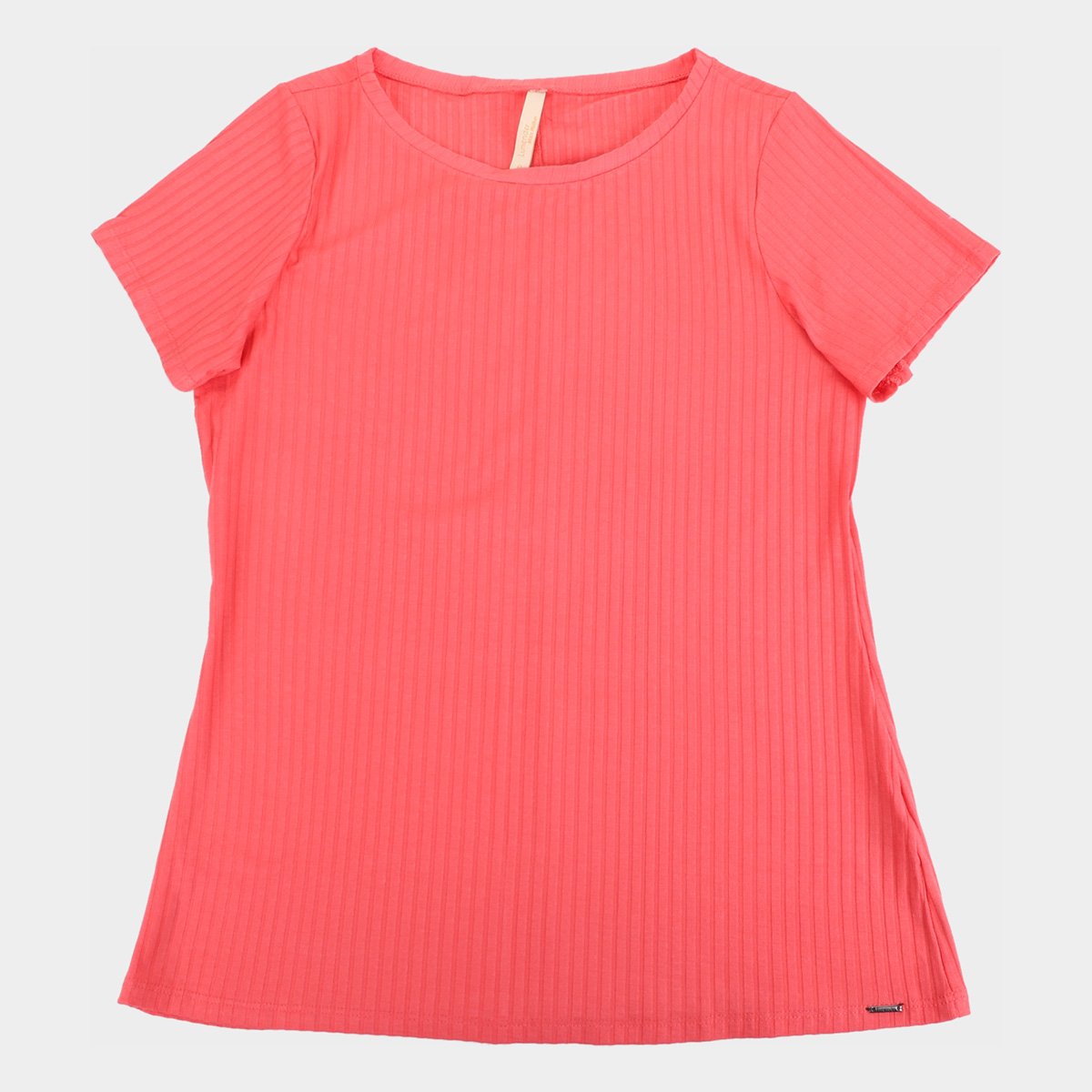 Blusa Plus Size Lunender Canelada Feminina - Salmão Menor preço em Blusa Plus Size Lunender Canelada Feminina - Salmão