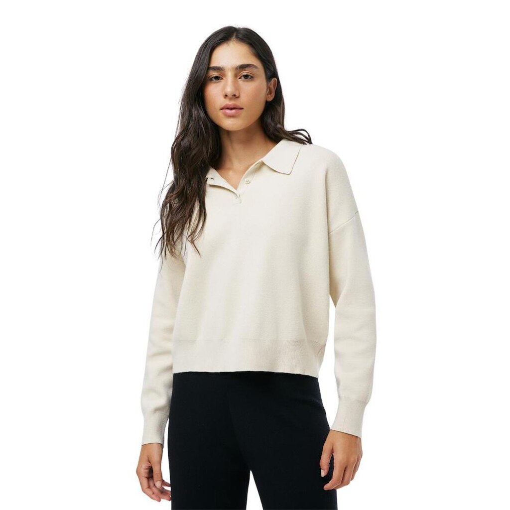 Blusa Polo Hering Feminina Boxy Em Tricô