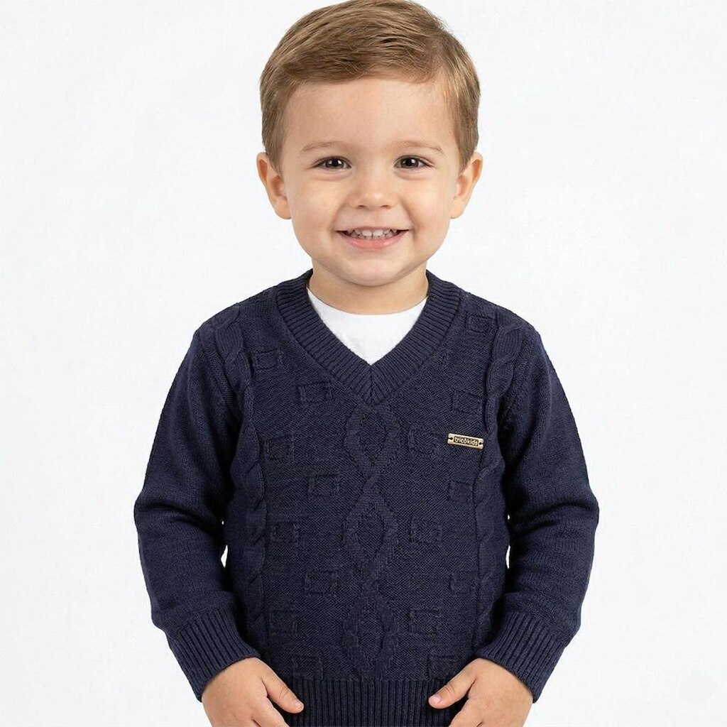 Blusa Quadriculada Tricô Kids Losangos