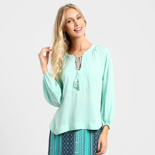 Blusa Queen's Amarração - Verde água