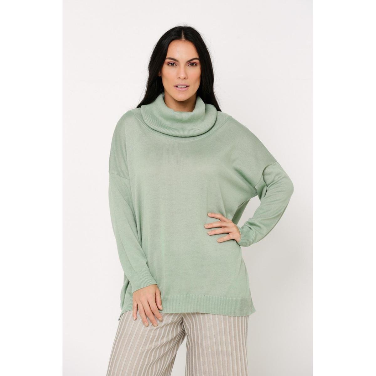 Blusa ralm tricot manga longa gola boba Feminina - Verde claro Menor preço em Blusa ralm tricot manga longa gola boba Feminina - Verde claro