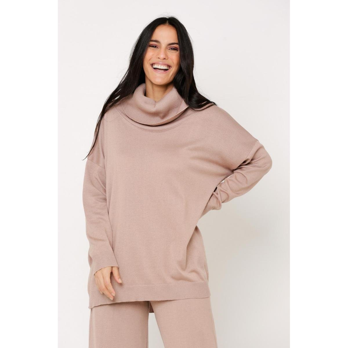 Blusa Ralm Tricot Manga Longa Gola Boba - Nude Menor preço em Blusa Ralm Tricot Manga Longa Gola Boba - Nude