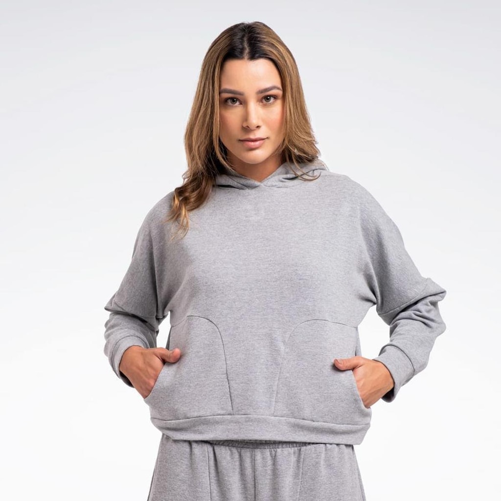 Blusa Reebok Young com Capuz Feminina