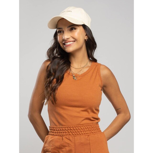 Blusa Regata Canelada Feminina Moda Casual