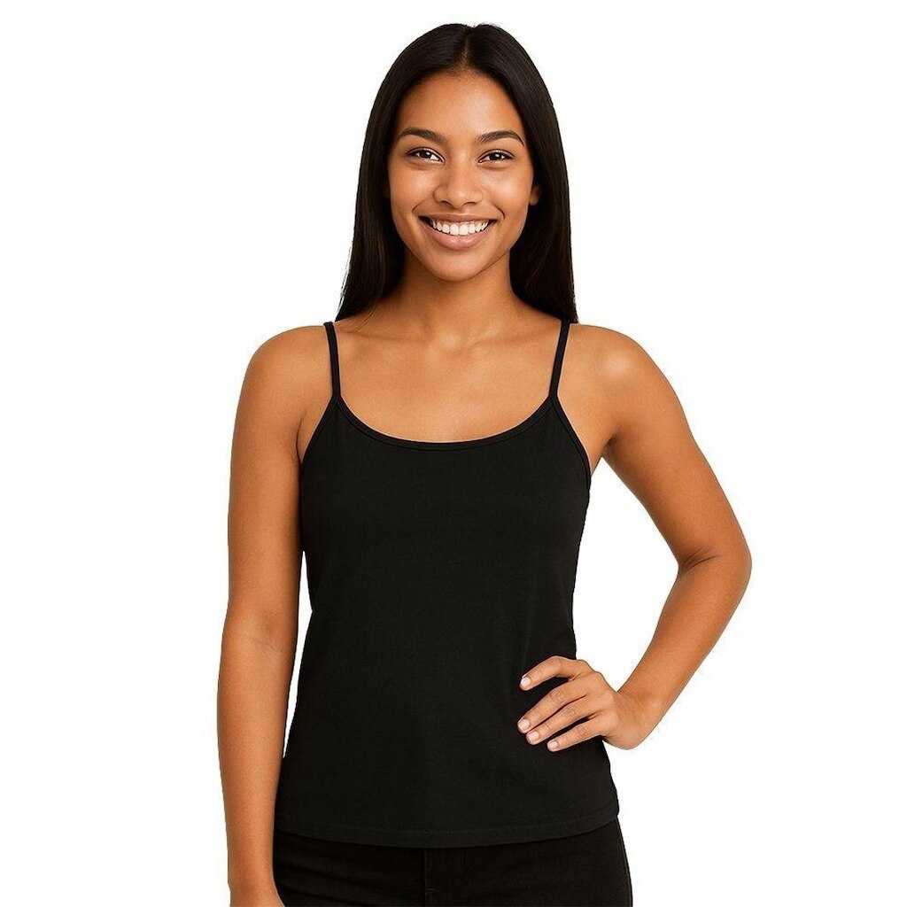 Blusa Regata Feminina de Alcinha Lisa Básica Leve Casual Dia a Dia Verão