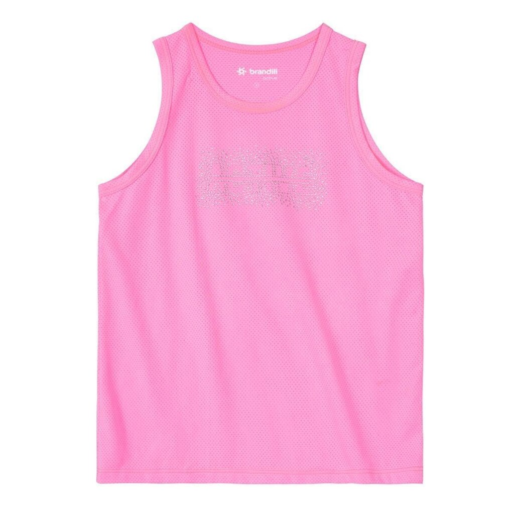 Blusa Regata Infantil Menina Active Malha Dry Rosa Brandili