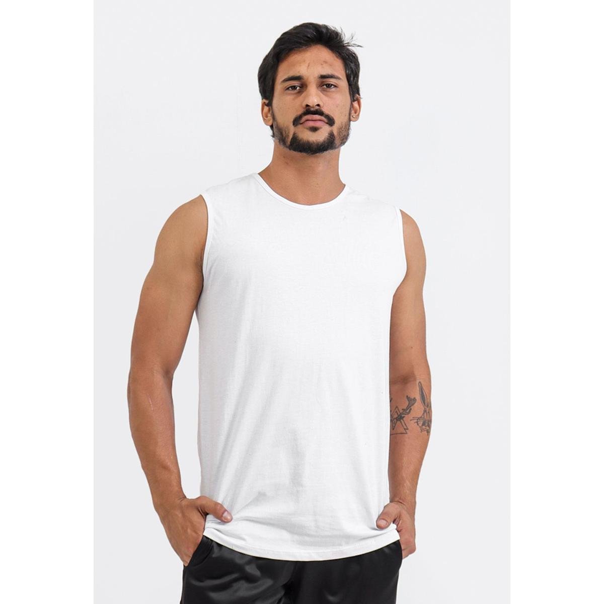 Blusa Regata Masculina Básica Academia 100% Algodão Dia a Dia Verão Menor preço em Blusa Regata Masculina Básica Academia 100% Algodão Dia a Dia Verão