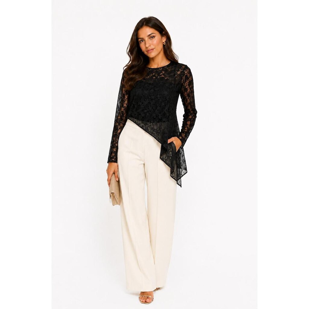 Blusa Renda D Bell Outlet Fashion Segunda Pele Preto