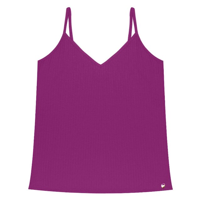 Blusa Rovitex Básico De Alça Ribana Canelada Feminina