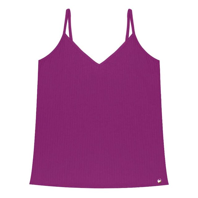 Blusa Rovitex Básico De Alça Ribana Canelada Feminina