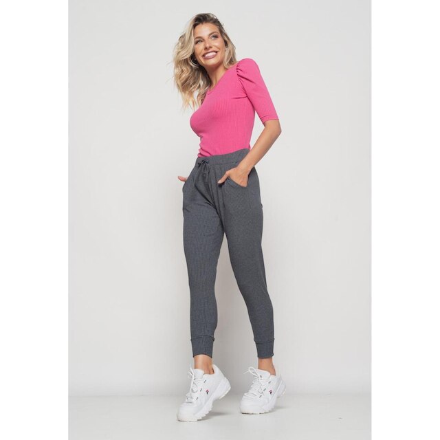 Blusa Salvatore Fashion Canelada Sem Punho Feminina