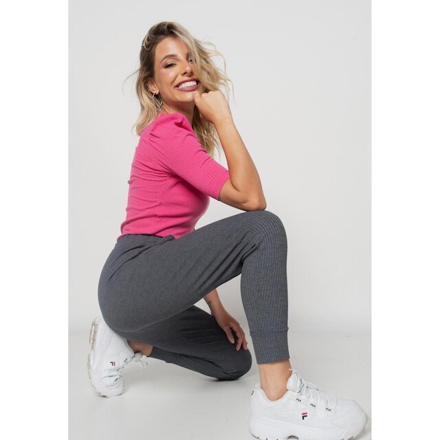 Blusa Salvatore Fashion Canelada Sem Punho Feminina