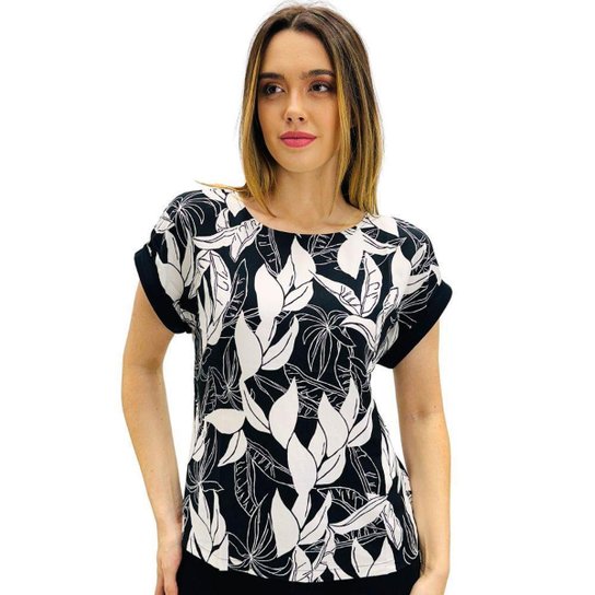 Blusa Seiki Estampada Manga Curta Feminina Zattini