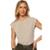 Blusa Sem Mangas Lado Avesso Alongada Bege Tam. G - Bege