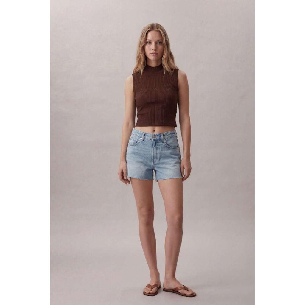 Blusa Sm Ckj Fem Gola Alta - Marrom