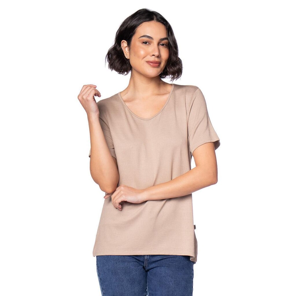 Blusa Sobre Legging Feminina Bruna E Bia Malha Vicenza Preto