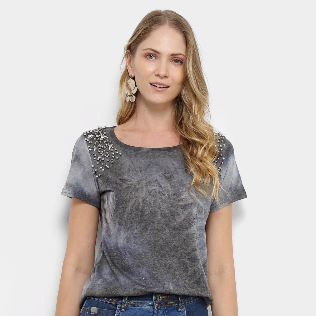 Trend Tie Outfit Con Blusa Tie Dye Blusa Tie Dye Marrom