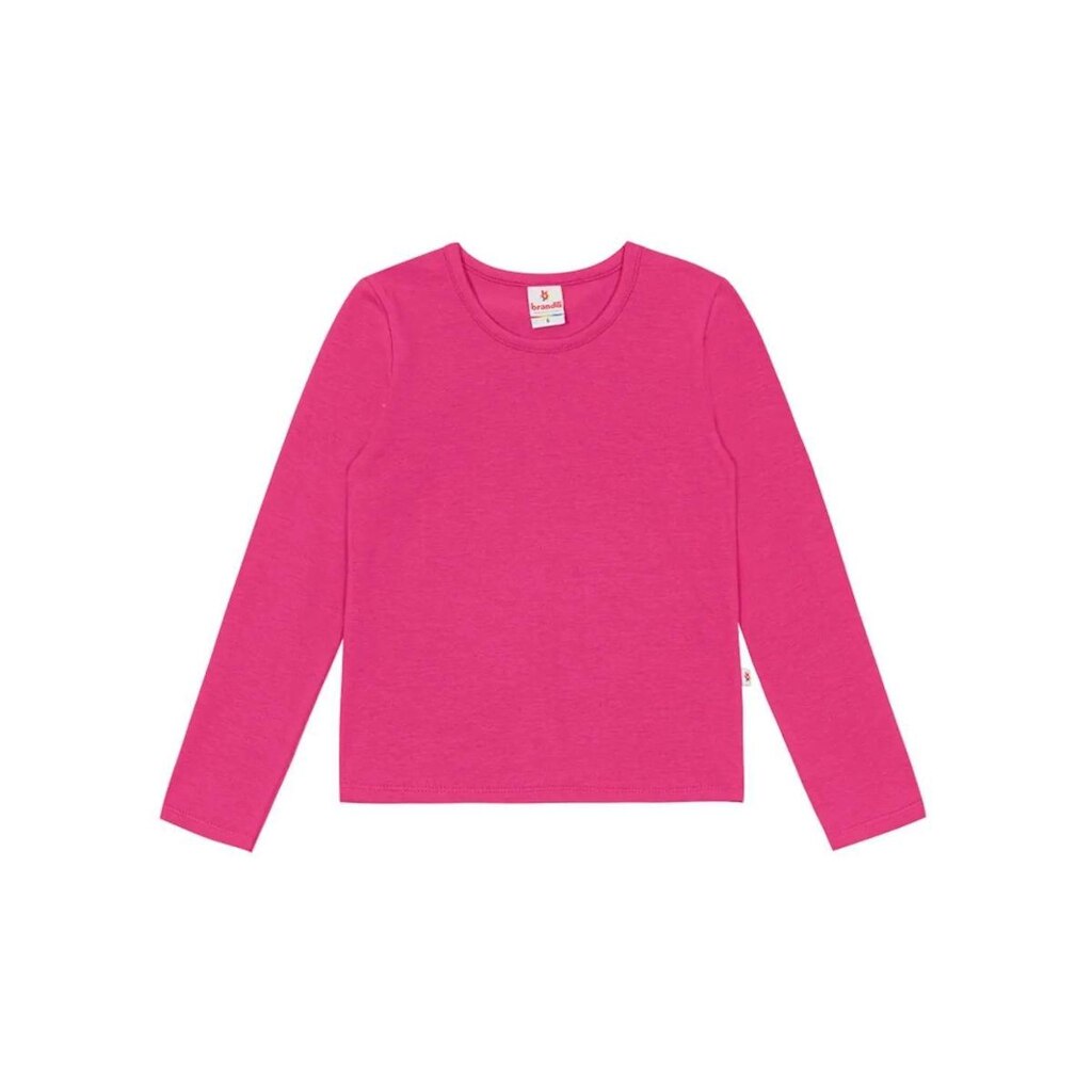 Blusa Térmica Básica Infantil Menina Cotton Brandili Pink