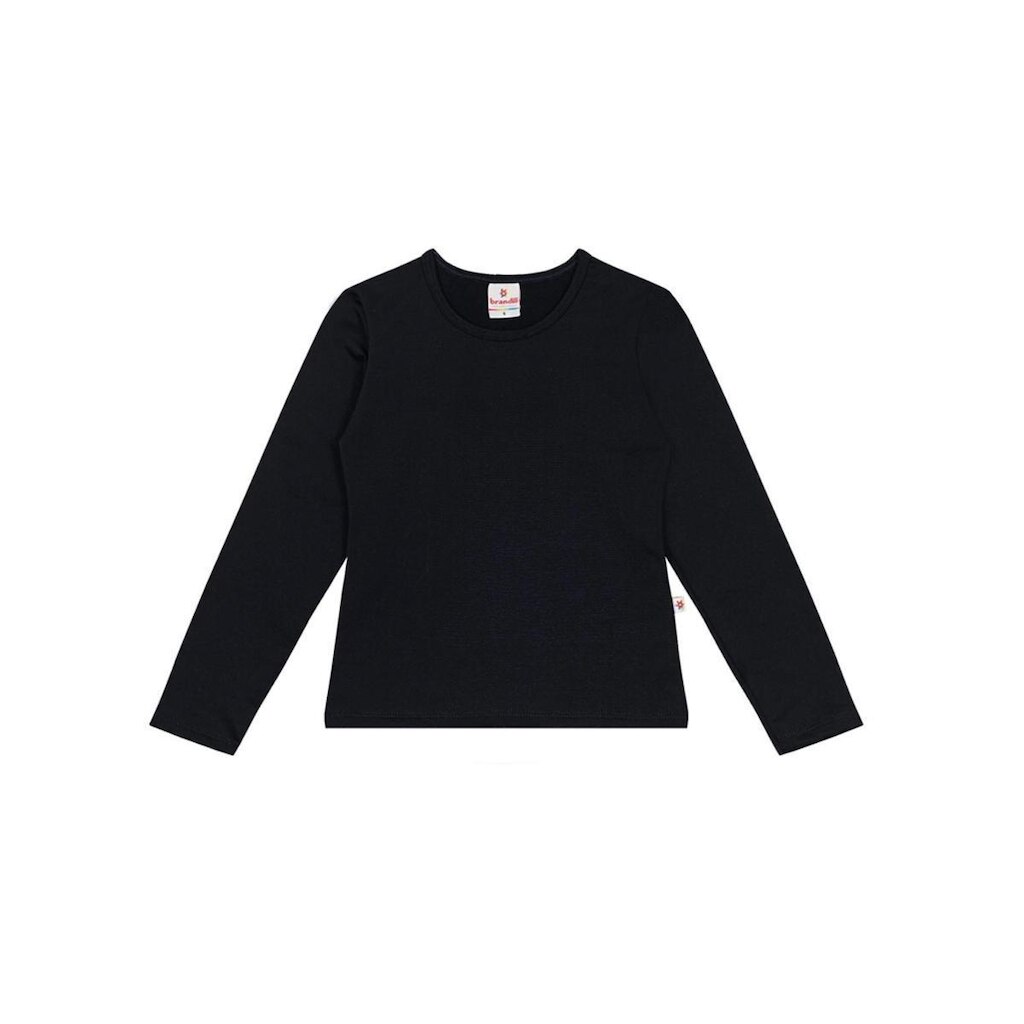 Blusa Térmica Básica Infantil Menino Cotton Brandili Preta