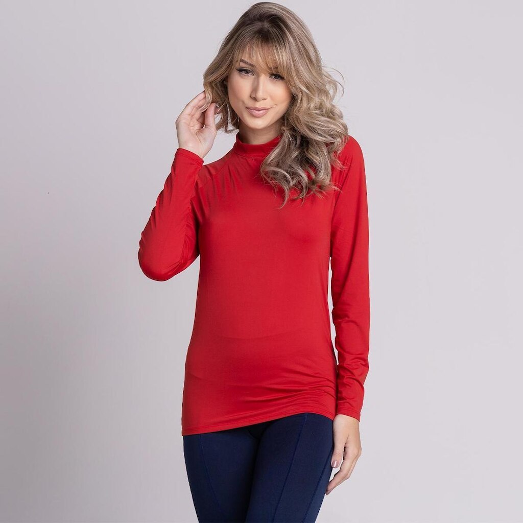 Blusa Térmica Feminina Segunda Pele Proteção Uv Compressão