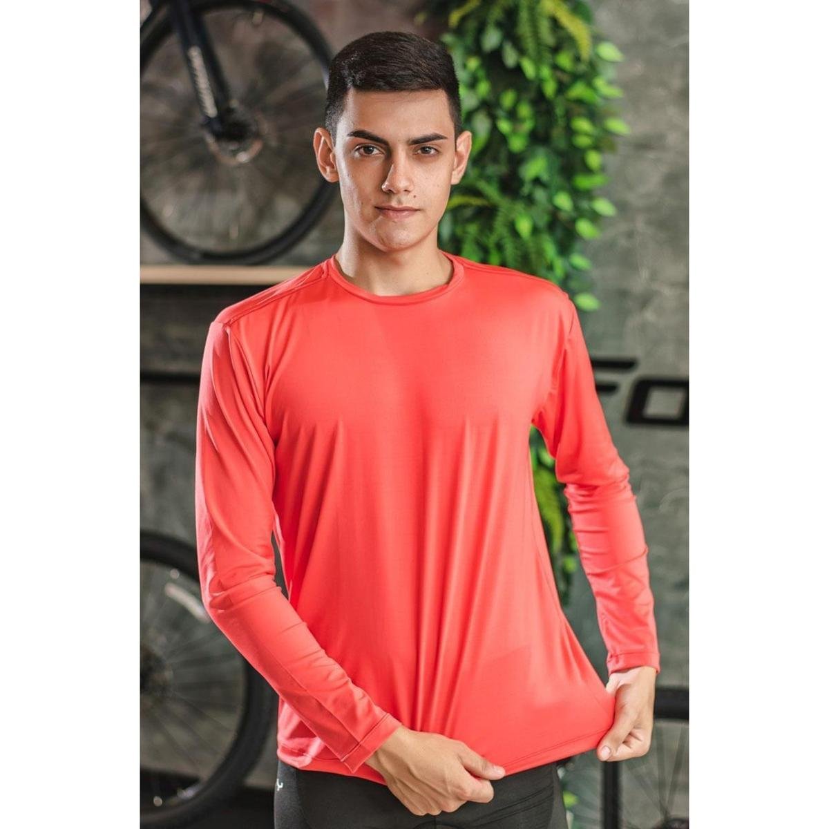Blusa Térmica Kit com 3 Camisas UV Masculina Segunda Pele Manga Longa Poliéster - 3x Branco - M Menor preço em Blusa Térmica Kit com 3 Camisas UV Masculina Segunda Pele Manga Longa Poliéster - 3x Branco - M