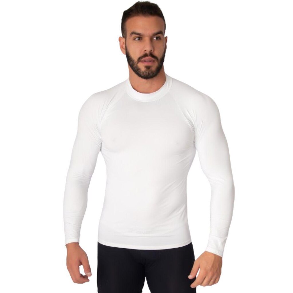 Blusa Térmica Proteção UV Poliamida Bella Fiore Frio Manga Longa Segunda Pele Moda Fitness